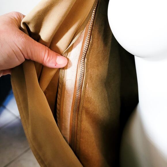 VINTAGE John Weitz size 44S double breasted removable lining belted trench coat - Picture 12 of 16